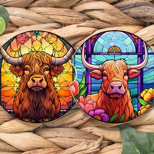 Highland Cow Car Coasters