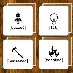 SET of 4 Humorous Square Coaster
