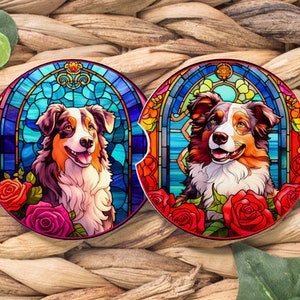 Collie Car Coasters