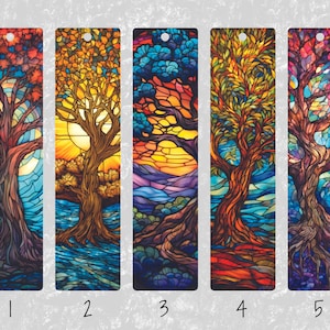 Stained Glass Tree Bookmarks