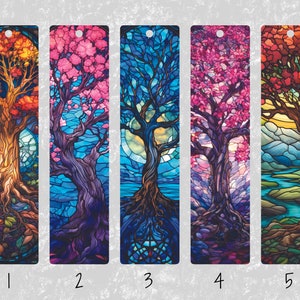 Stained Glass Tree Bookmarks