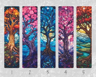 Stained Glass Tree Bookmarks