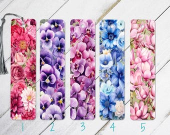 Spring/Summer Flower Metal Bookmarks Set 1