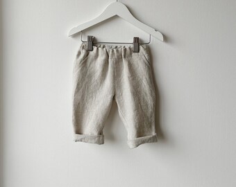 Baby boy linen pants, Holiday trousers Natural linen pants casual, Toddler boy summer linen pants, Gifts for boys