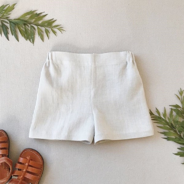 Baby boy linen shorts Toddler boy shorts Flat front shorts Holiday shorts  Summer linen shorts Sustainable clothes