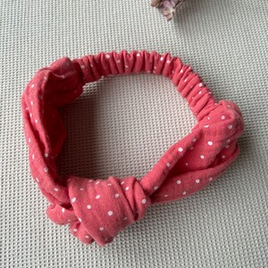 Baby girl headband Muslin headband Knot headband Organic cotton headband, Gifts for girls image 8