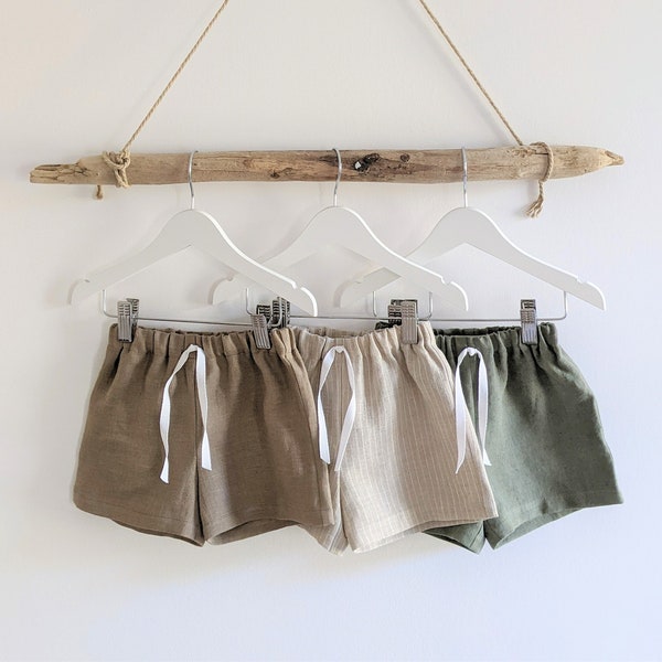 Short en lin pour bébé Short en lin pour tout-petit garçon Shorts d’été Shorts en lin pour bébé bébé mariage Mariage bébé Short de plage Neutre gener shorts