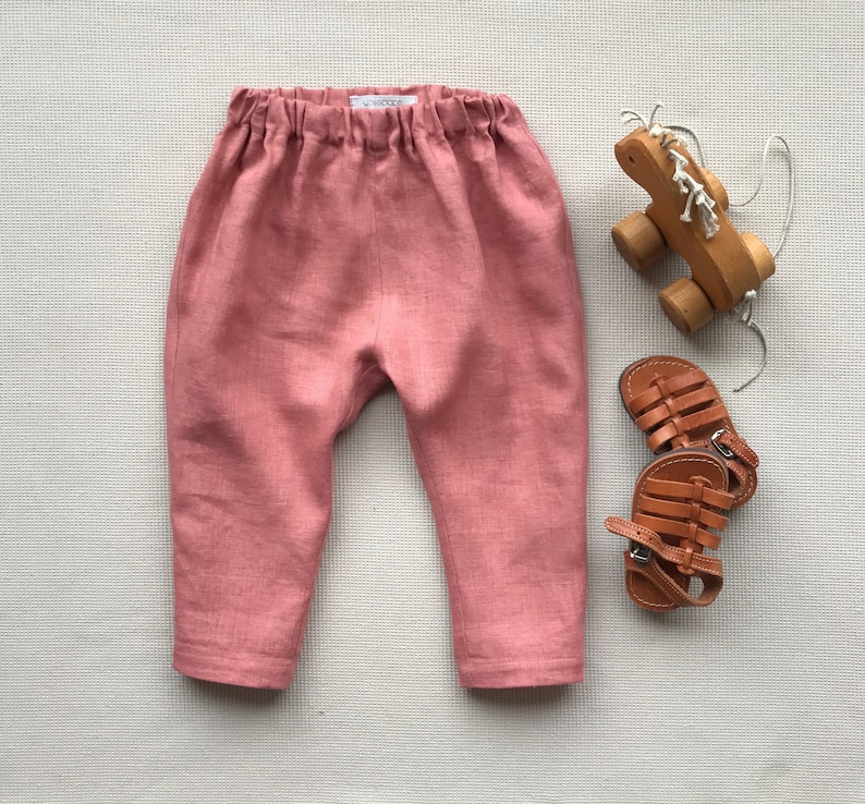 Boys linen pants, Girls linen pants, Coral linen pants, Baggy pants, Boys summer pants, Girls summer pants,Toddler boy pants, Baby boy pants, Boys holiday pants, Sustainable clothes, Baby girl pants, Beach wear, gift for kids