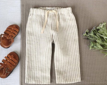 Pantalon de linge de bébé pantalon toddler boy pants Beach wedding Drawstring pants Boys summer pants