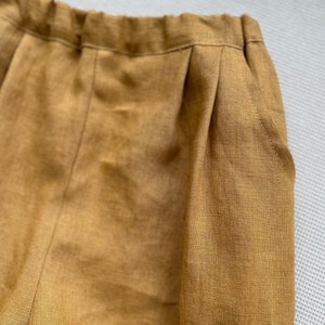 Unisex kids linen pants Baggy linen pants Natural linen trousers with pockets, Boys linen trousers summer pants zdjęcie 7