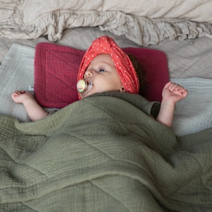 Baby girl headband Muslin headband Knot headband Organic cotton headband, Gifts for girls image 3