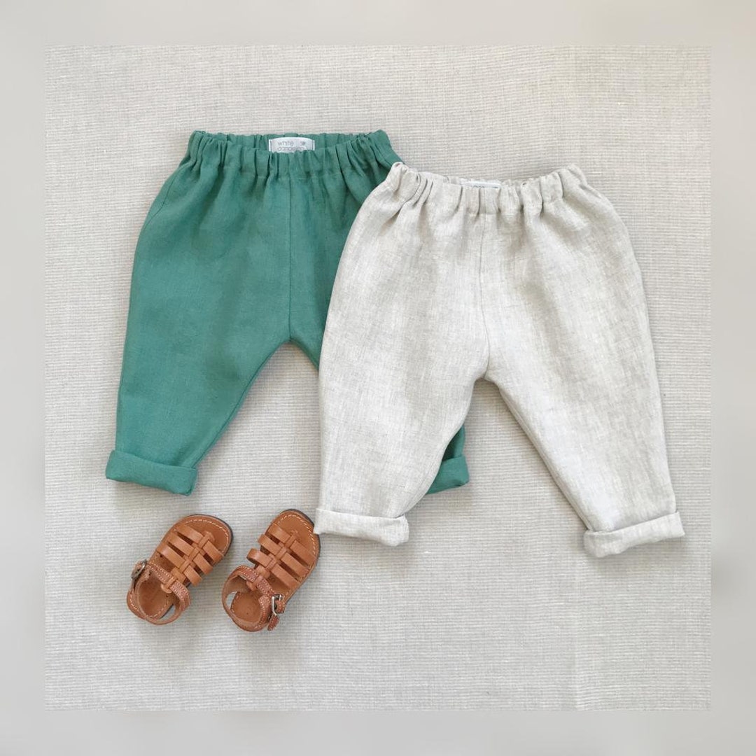 Boys Linen Pants Unisex Pants Baby Boy Linen Pants Toddler Etsy