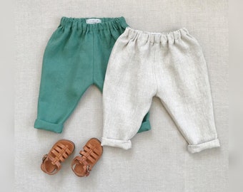 Boys linen pants Unisex pants Baby boy linen pants Toddler girl linen pants Baggy pants Boho style pants Summer trousers Natural line pants