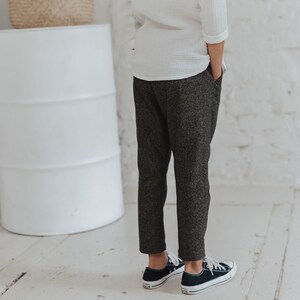 Boys harem pants Boys wool trousers Boho style pants with pockets Boys autumn clothes Toddler boy pants Tweed pants image 2