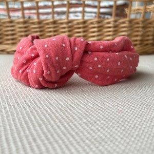 Baby girl headband Muslin headband Knot headband Organic cotton headband, Gifts for girls image 7