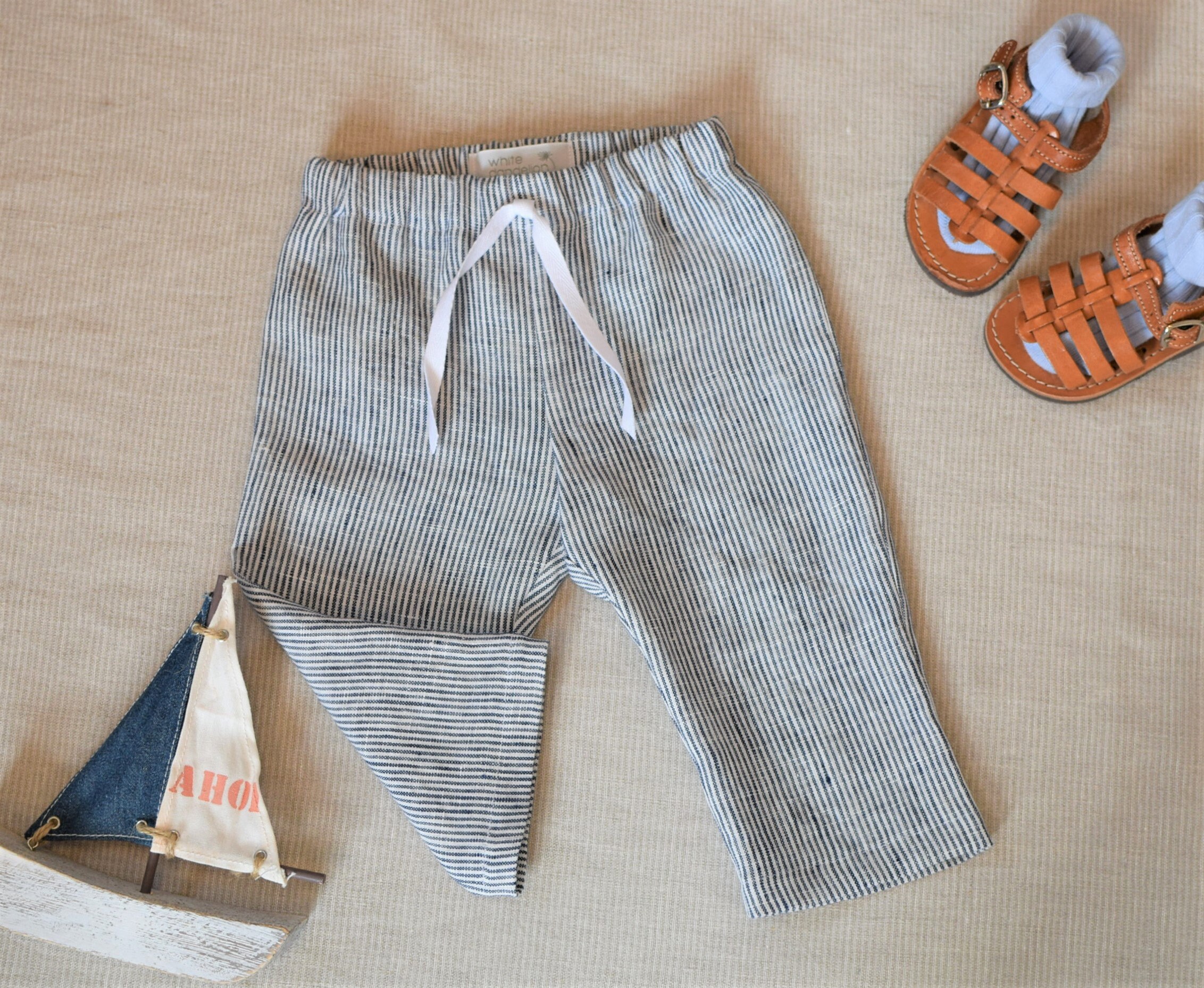 Baby Boy Linen Pants Boys Linen Trousers Ring Bearer Outfit Etsy