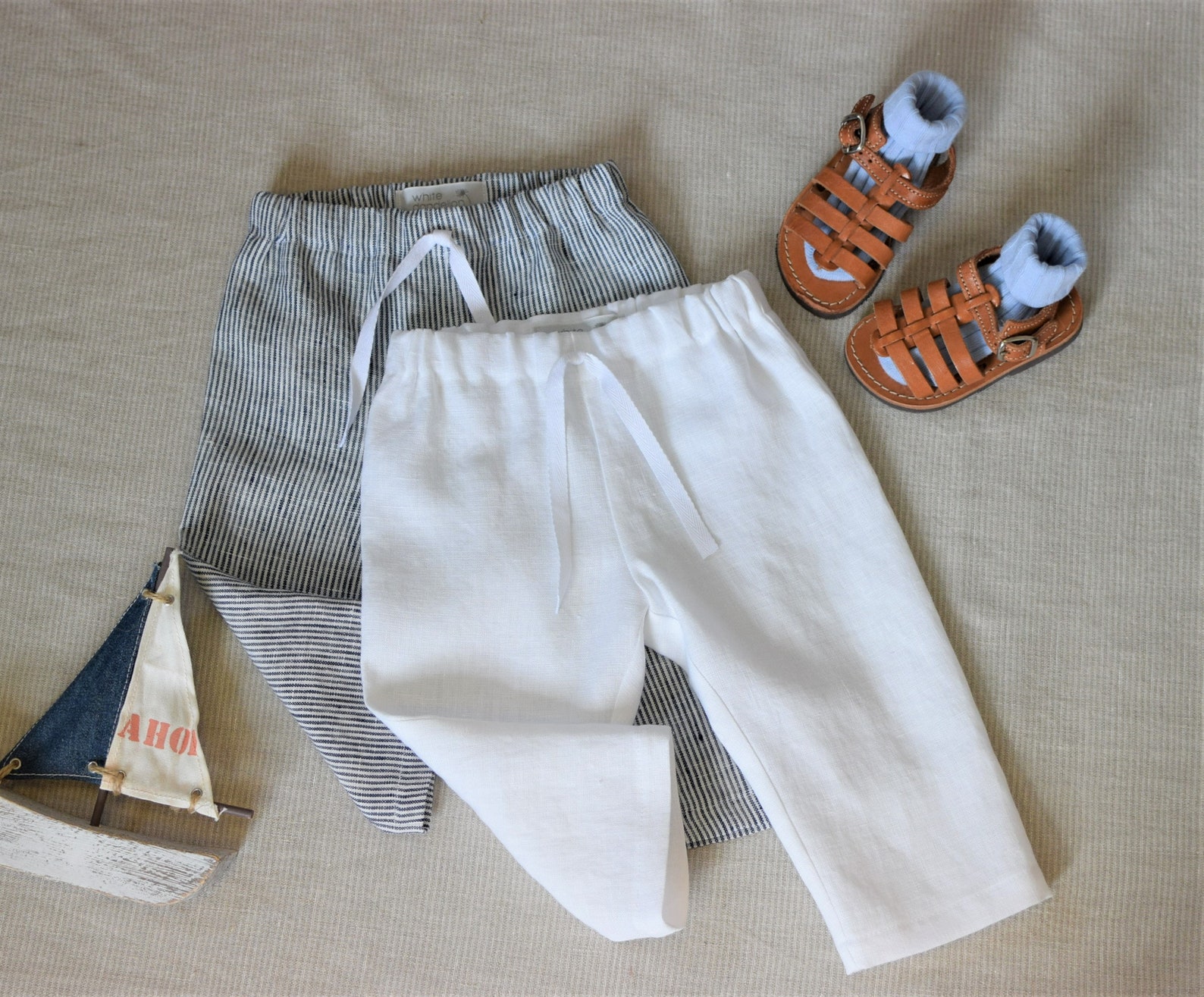 Baby Boy Linen Pants Toddler Boy Trousers Beach Wedding Etsy