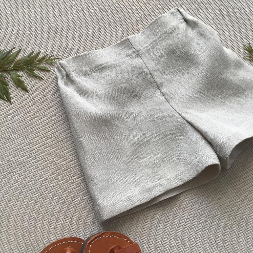 Boys Linen Shorts With Straps Baby Boy Shorts With Braces Ring Etsy