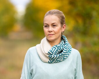 KNITTING PATTERN Crystal Cowl – Women Cowl – Men Cowl – Infinity Cowl – Neck Warmer – Infinity Scarf Knit Pattern – PDF Knitting Pattern