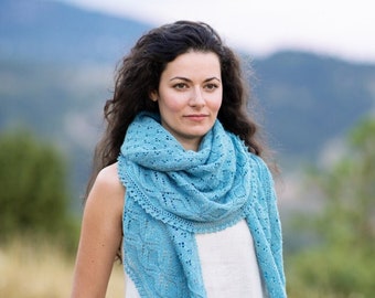 Patrón de tejido en PDF / Chal de encaje Lily - Tejido a mano, accesorio de regalo