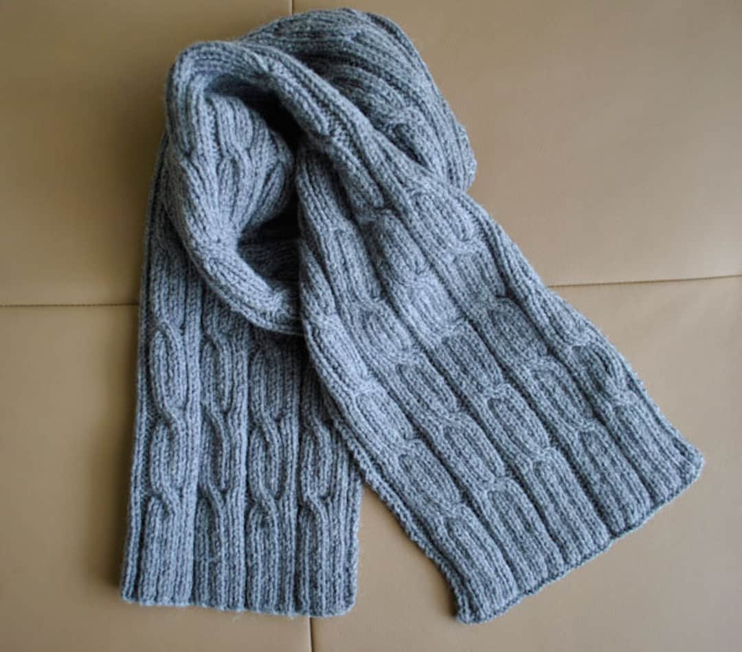 Cable Knit Men's Scarves Knitting Patterns Free Buy Men's
