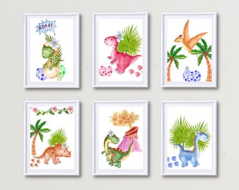 Dinosaur Prints, Dinosaur Nursery Prints, Dinosaur Art, Dinosaur Posters, Dinosaur Wall Art, Dino Print, Dinosaur Bedroom, Toddler Room