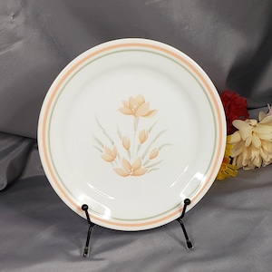 Corelle - "Peach Floral" - Set of 3 Salad Plates 7 1/4"