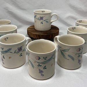 Pfaltzgraff - &quot;April&quot; - Set of 8 Flat Cups 3 1/4&quot;