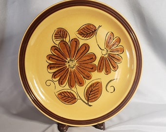 Vintage La Mesa Stoneware- "Brown"- Set of 5- Dinnerplates 10 5/8"