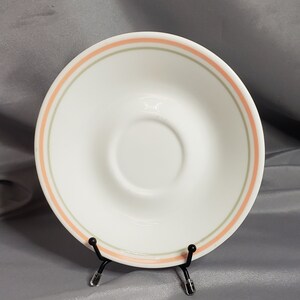 Corelle - "Peach Floral" - Set of 4 Saucers 6 1/4"