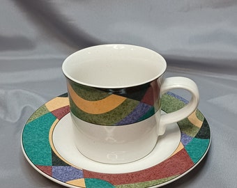 Studio Nova - "Impulse" #Y2262 - Set of 4 -Mugs w/ Saucers 6 5/8"