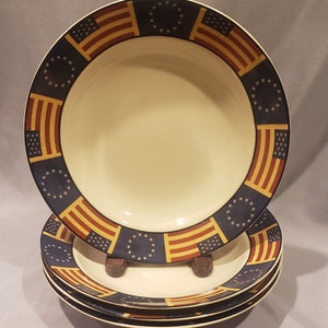 Coventry- " LIBERTY"  Set of 4 American & Colonial Large coupe soup bowls