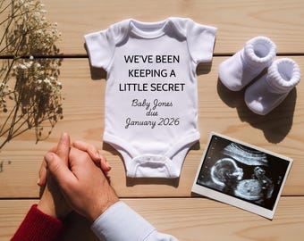 Anuncio de embarazo: Marco de ecografía, plantilla editable de Canva (descarga digital)