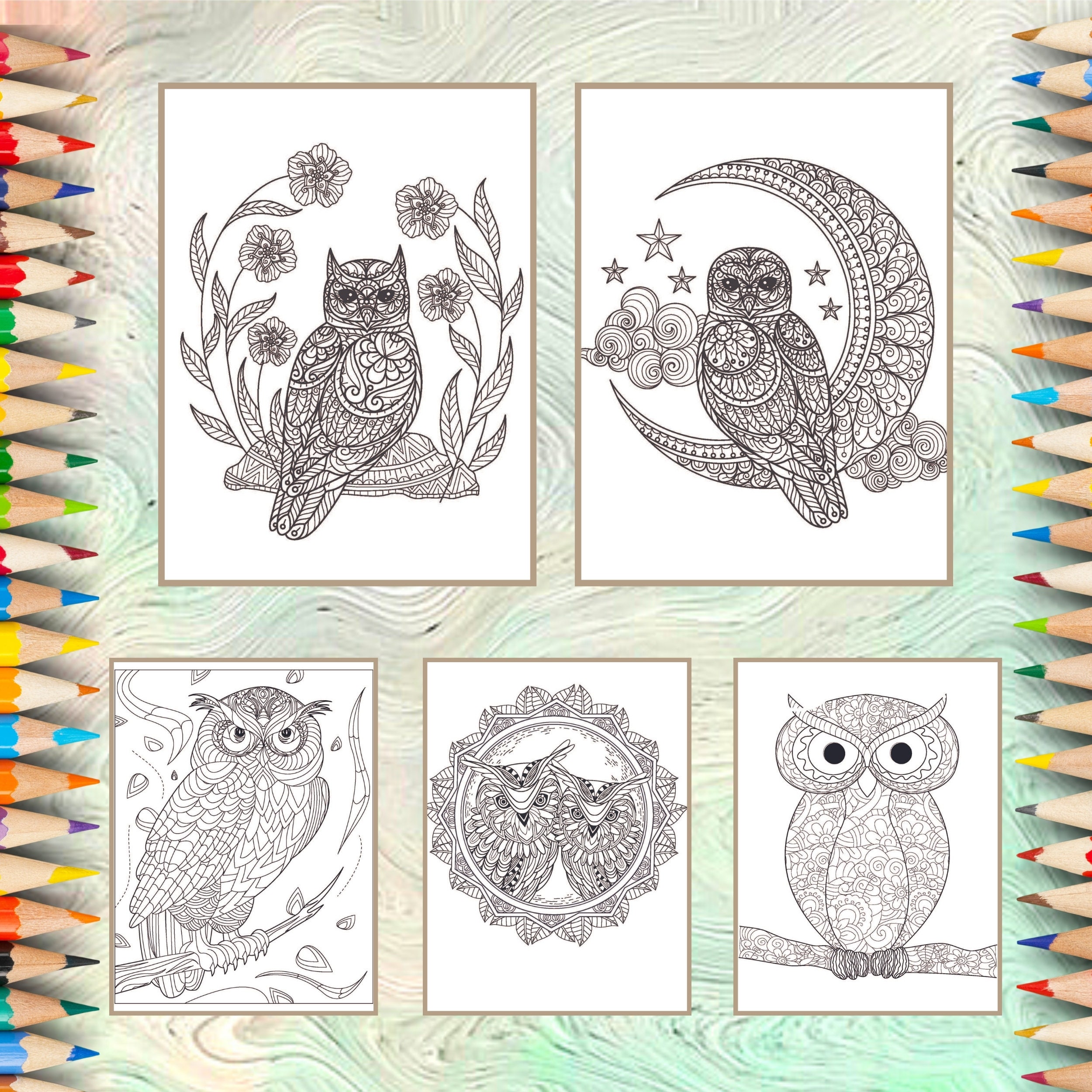 Animals Coloring Book Pages for Adults and Kids | Zen Tangle Rabbit ...