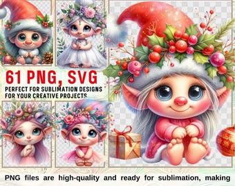 Fairy Troll Clipart: 3D Fantasy PNG SVG-bestanden (direct downloaden)