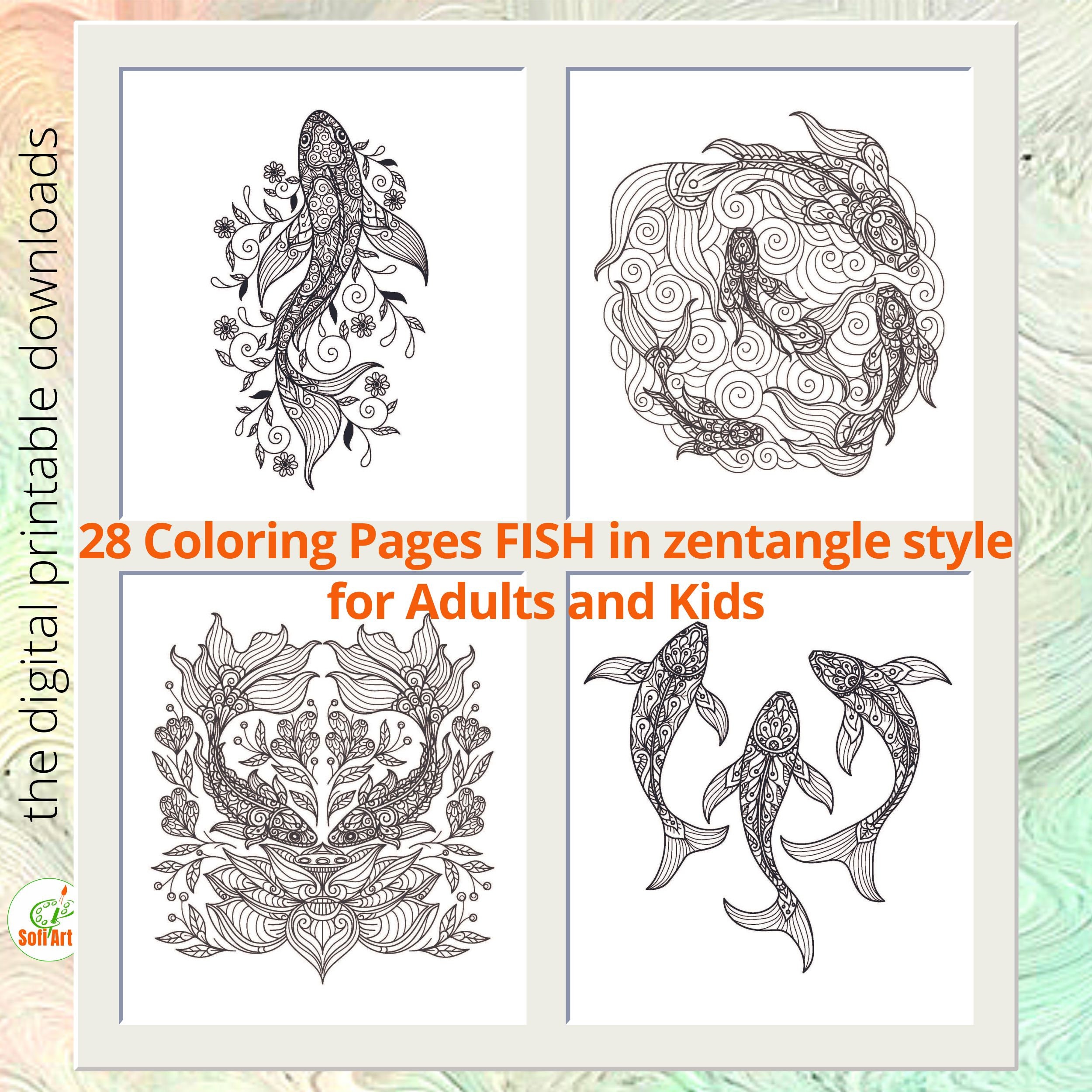 Koi Fish Golden Pigment Paint by Numbers Painting KIT Adults DIY