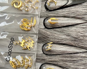 30 pieces mix 6 styles eye horses moon nail jewelry 3D nail charms