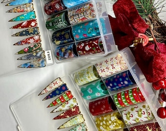 Weihnachtsnagelfolie Transfer Nagelbox