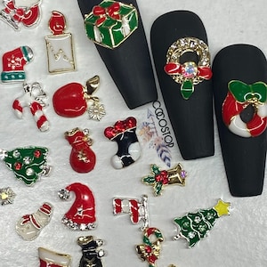 30pieces Christmas nail charms 3D nail art charms