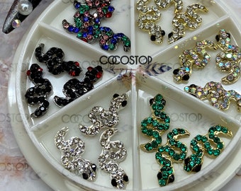 Small snakes nail Halloween 3D nail charms