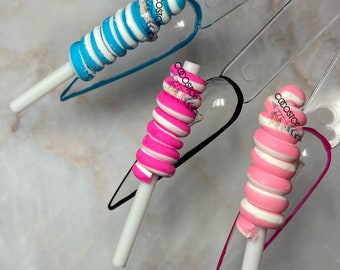 5 Candy Swirl Lollipop Nail Charms, 3D Kawaii Nail Art