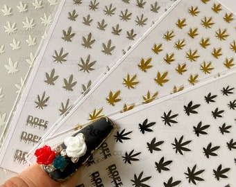 4 packs Maple leaves adhesive nail decals DIY crafts