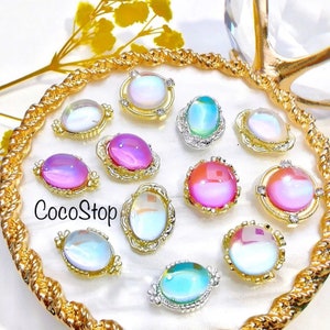 2/4 pieces 3D round aurora charms  jewelry for Nail Art Designs Nail DIY Crafting Accessories