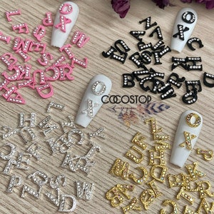 1 Box 26Pcs Colorful Rhinestones Slide Alphabet Letters Charms 12mm A-Z  Letters Alloy Rhinestone Slide Charms