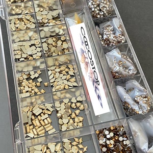 10320 pieces champagne nail rhinestone box