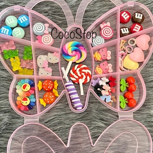 50+pieces Kawaii nail charms 3D nail charms Box
