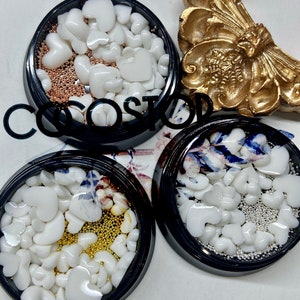 Resin heart and caviar beads nail Valentine 3D nail charms Nail Art Decoration DIY Craft