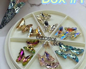 Bling Crystal Butterfly Nail Charms