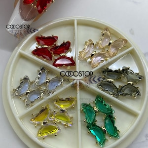 Crystal butterfly nail charms box / butterfly nail charms