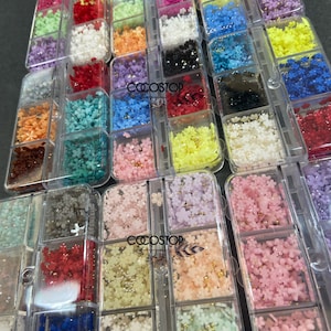 6 colors pastel colorful spring flower 3D nail charms DIY crafts